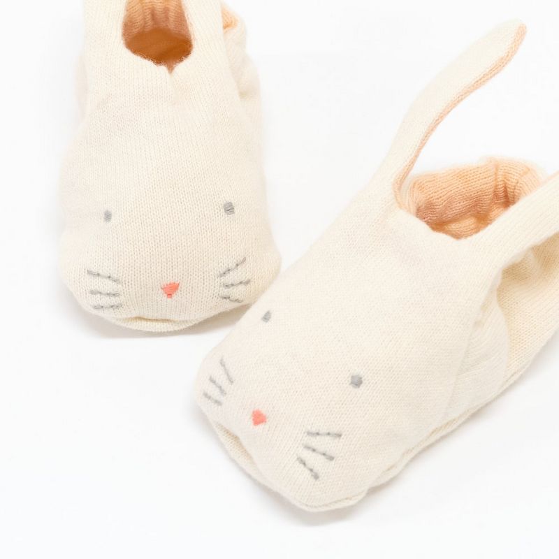 Meri Meri - Peach Bunny Baby Booties - Boots - 1ct