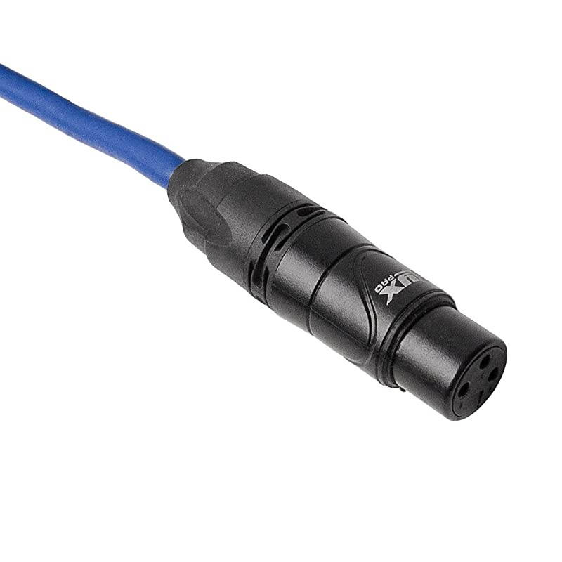 20 Feet XLR Microphone Cable Balanced Male to Female 3 Pin Mic Cord for Powered Speakers Audio Interface Professional Pro Audio Performance and Recording Devices - Blue