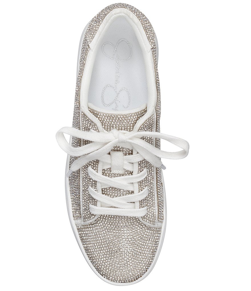 Jessica Simpson Silesta Rhinestone Lace-Up Sneakers