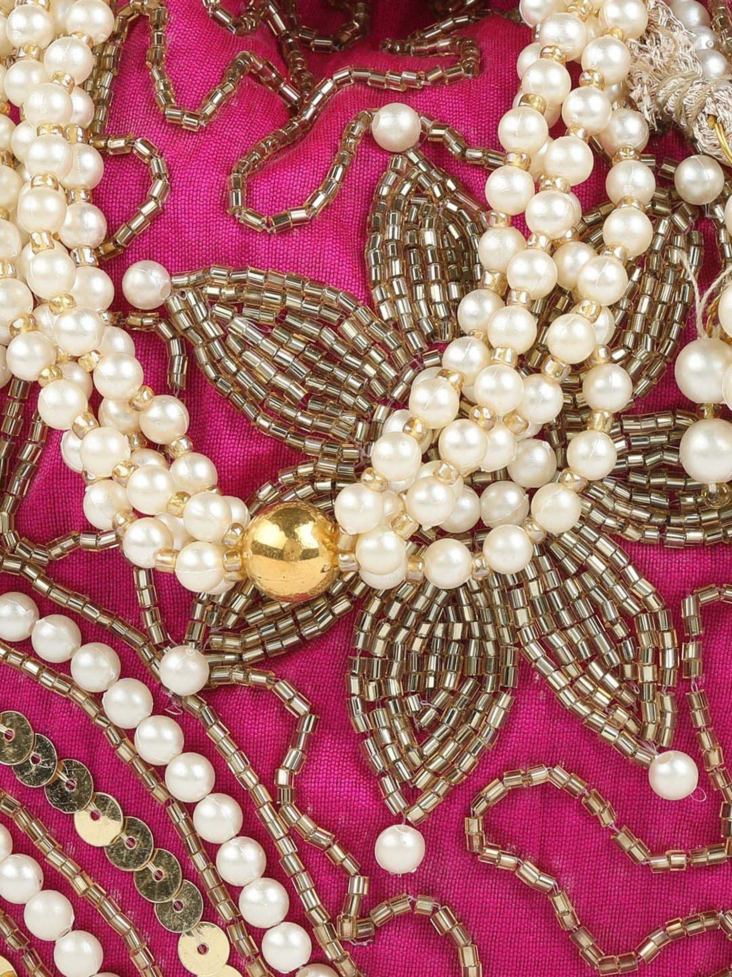 Gaurapakhi Pink Embellished Potli