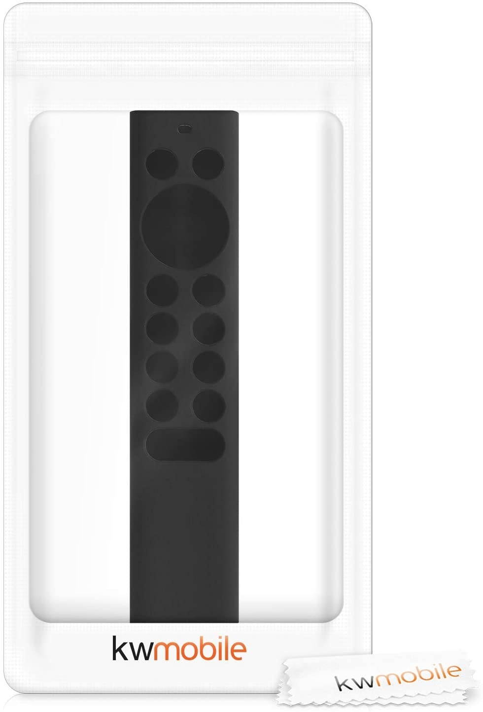 kwmobile Silicone Case Compatible with Shield TV pro/4K HDR - Anti Slip Protective Cover for TV Remote Control - Black