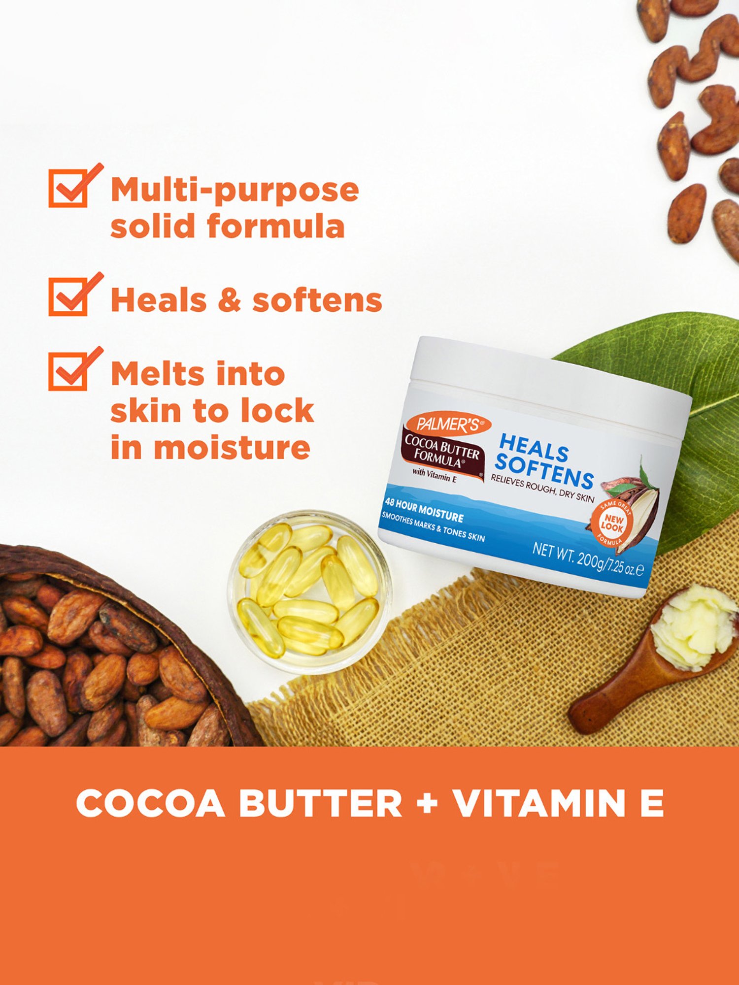 Palmer's Cocoa Butter Formula with Vitamin E Heals Softens Cream - 200 gm