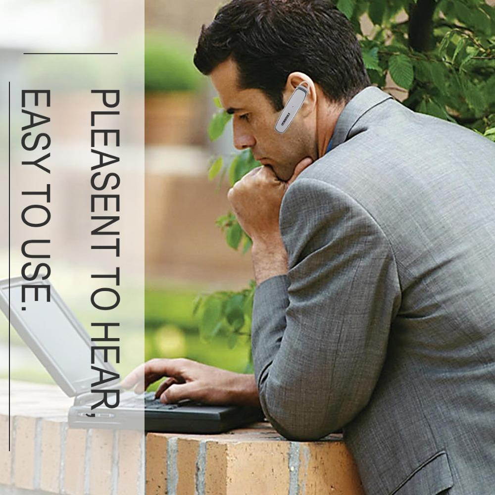 Fineblue FX-1 Bluetooth 4.0 Wireless Stereo Headset Earphones With Mic Sport earbuds For IOS Android Hands Free Music headphones (White)