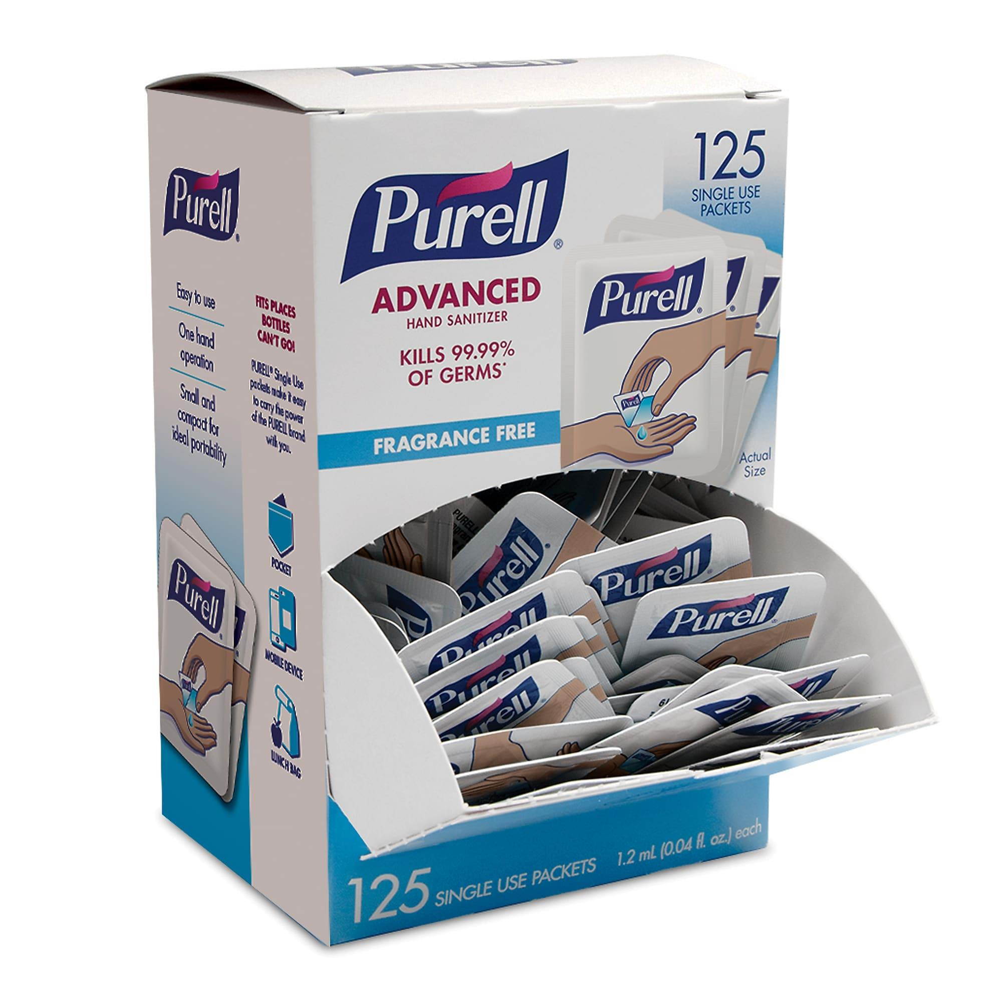 Purell Advanced Hand Sanitizer Singles125/Pack 24314910