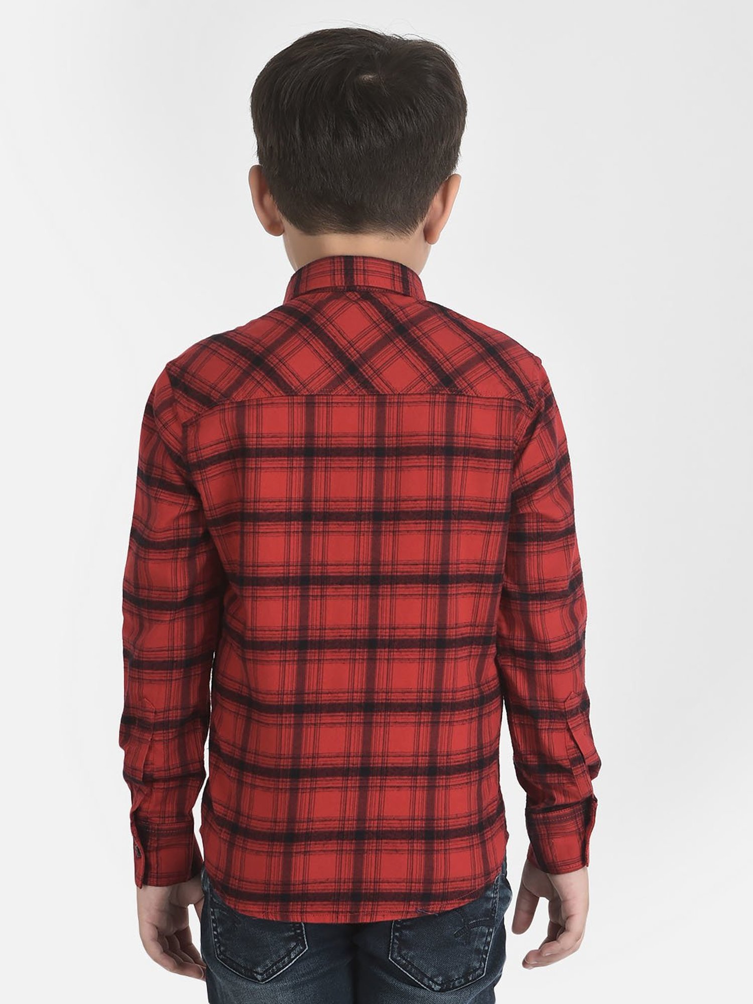 Crimsoune Club Kids Red Checks Shirt