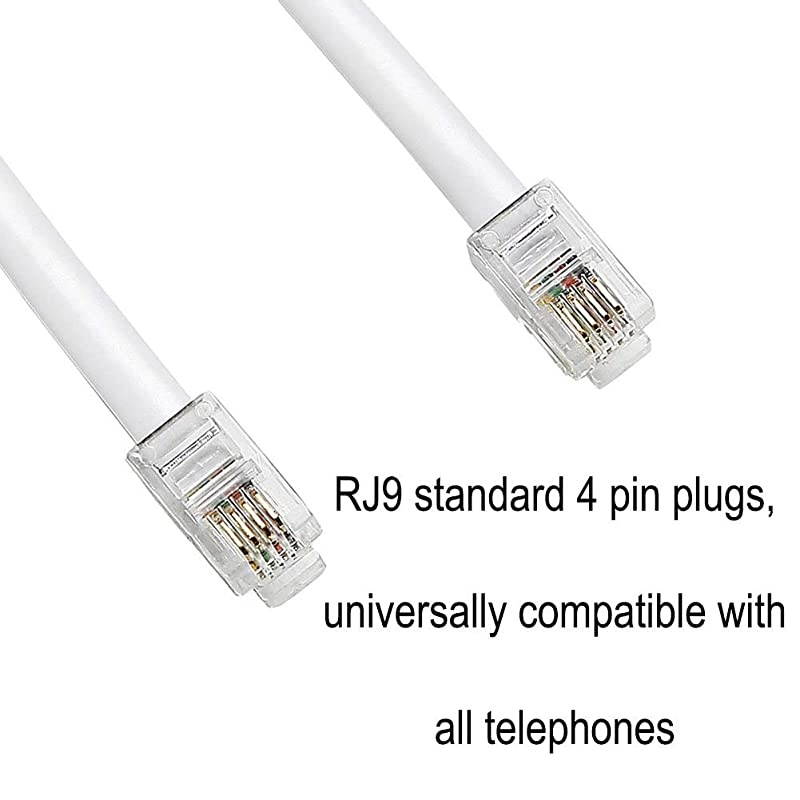 Cord Phone CordHandset Cord White 2 Pack Universally Compatible