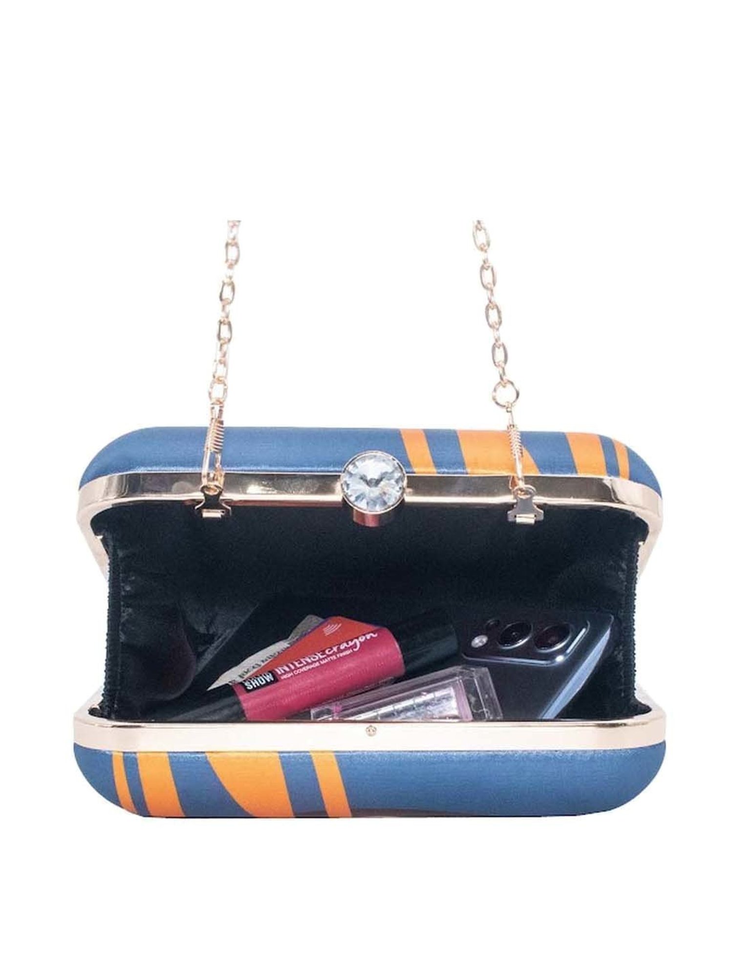 Sugarcrush Blue Printed Clutch