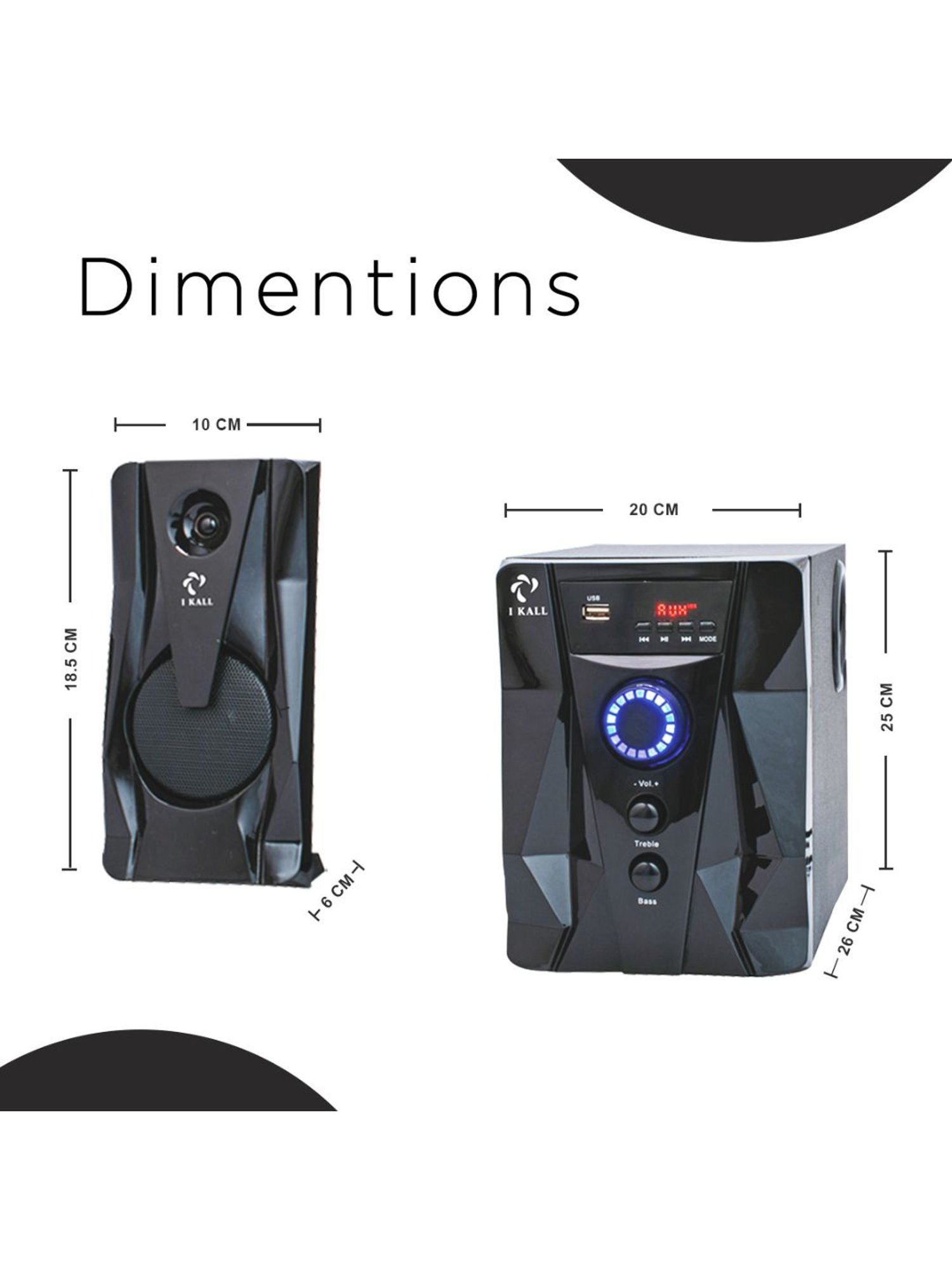 I Kall IK-444 5.1 Channel Home Theatre (Black)