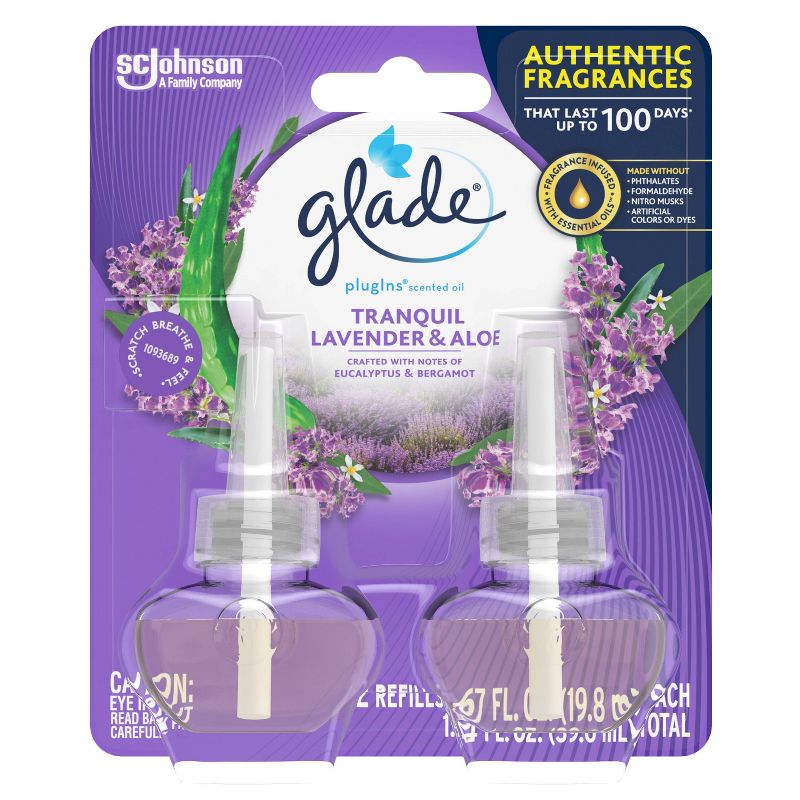 Glade Lavender Aloe PlugIns Refill - 2ct