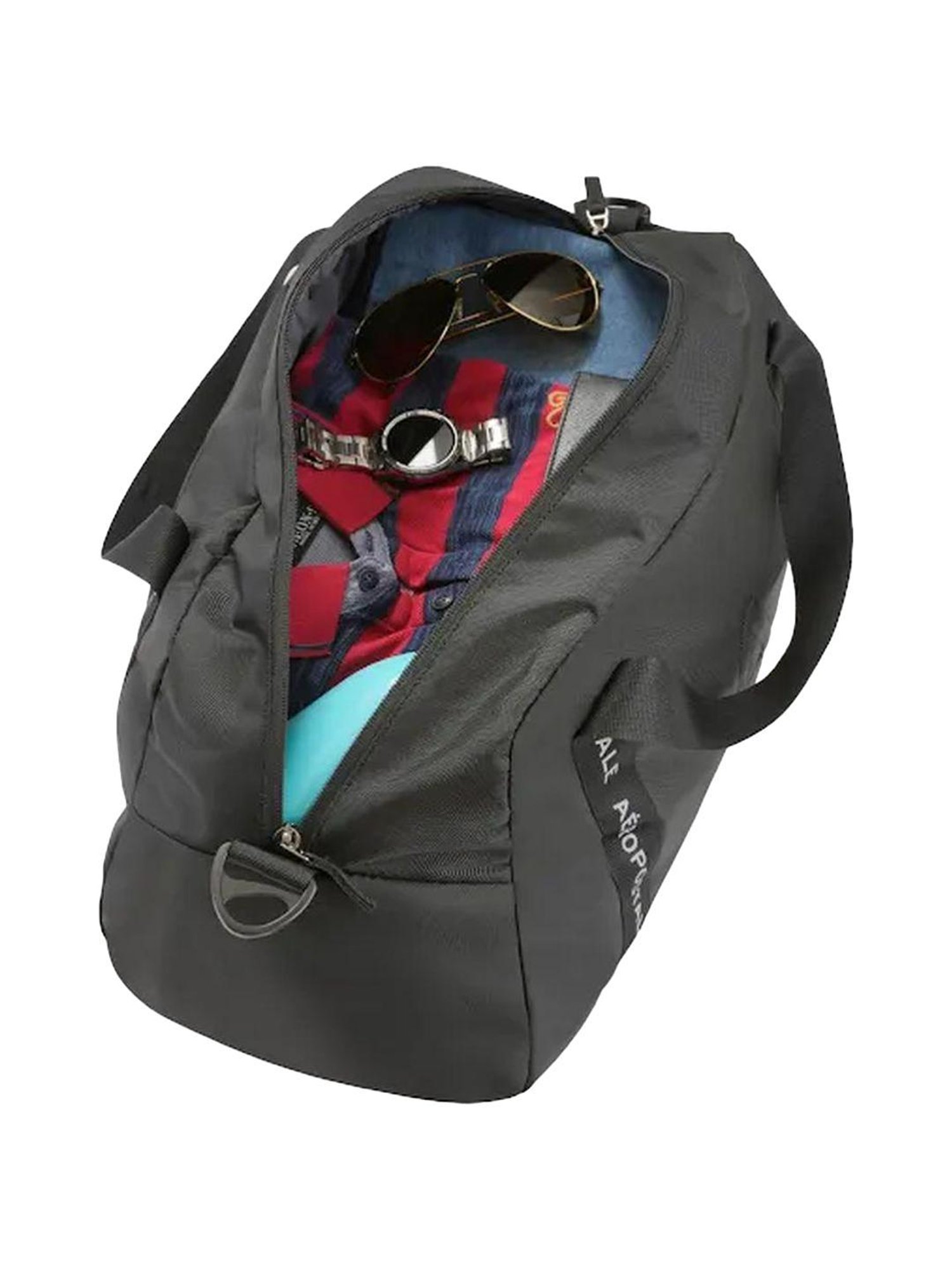 Aeropostale Byron Black Solid Duffle Bag