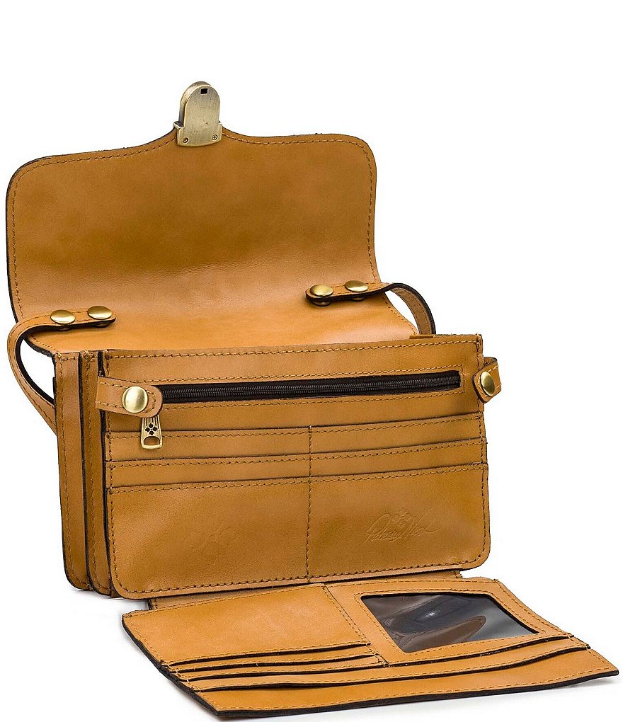 Patricia Nash Signature Map Collection Belizzi Leather Push-lock Crossbody Bag
