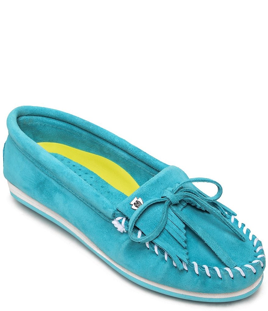 Minnetonka Kilty Plus Suede Moccasins