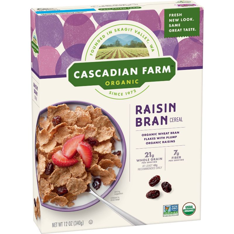 Cascadian Farm Raisin Bran Breakfast Cereal - 12oz