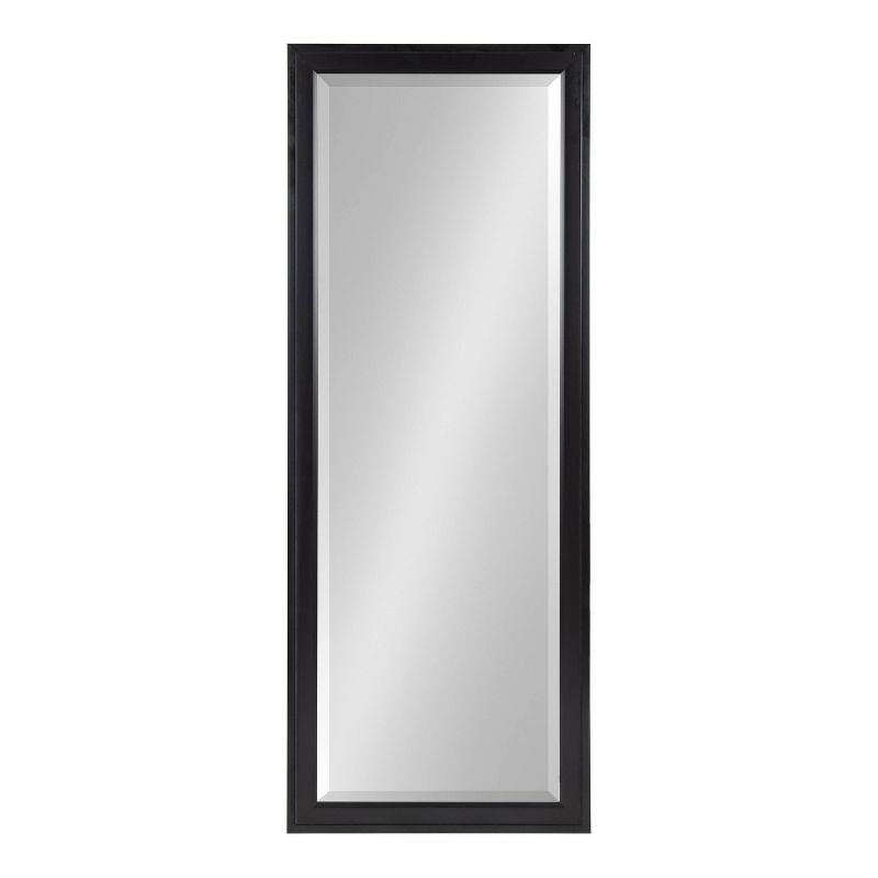19.5" x 51.5" Bosc Full Length Wall Mirror Black - DesignOvation