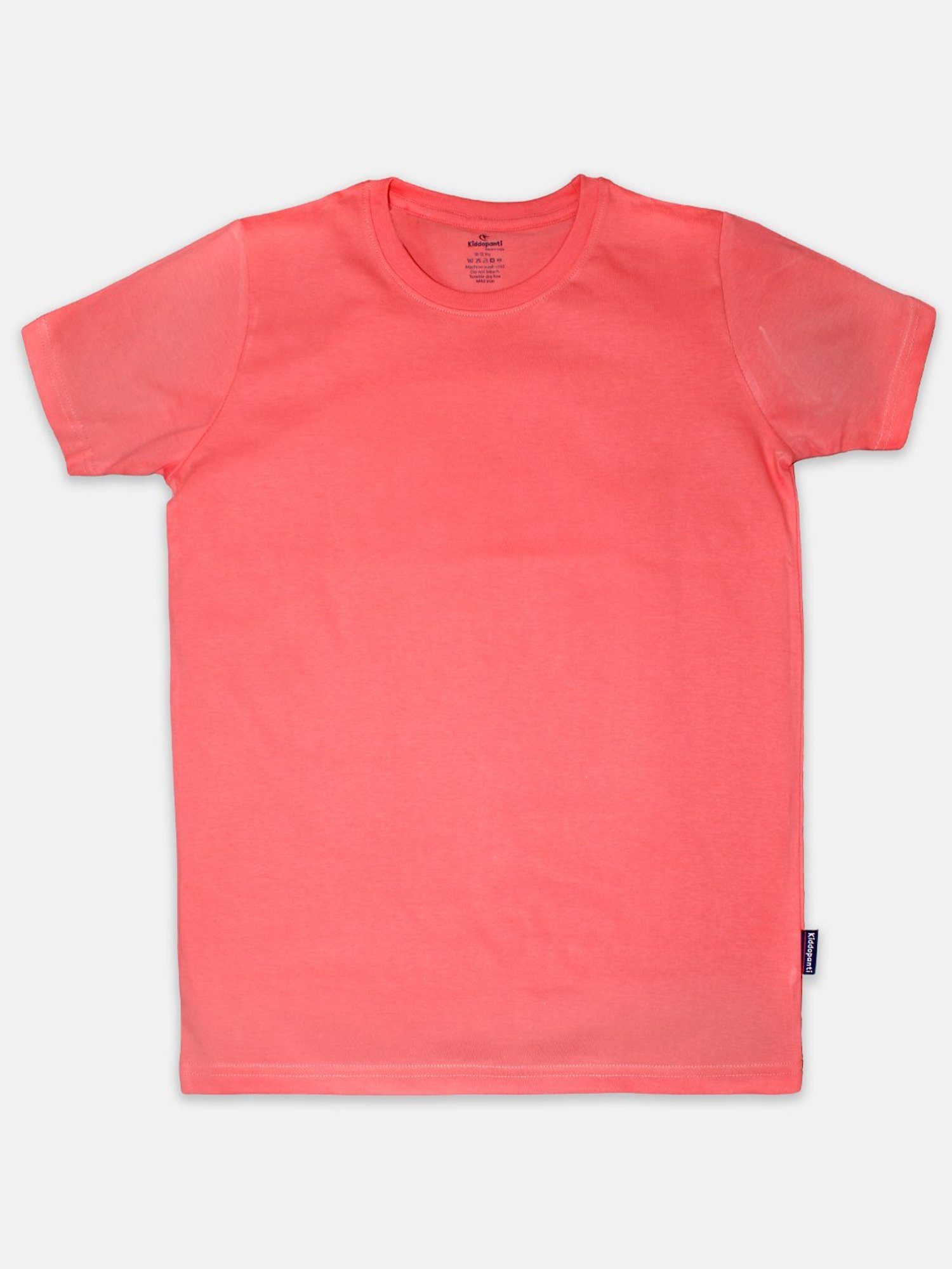 Kiddopanti Boys Coral Solid T-Shirt