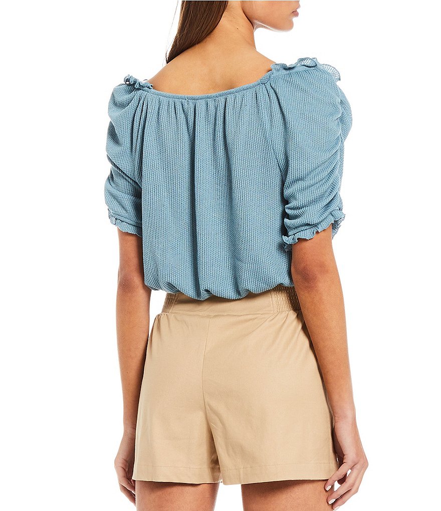 Coco + Jaimeson Short Sleeve Elastic Hem Top