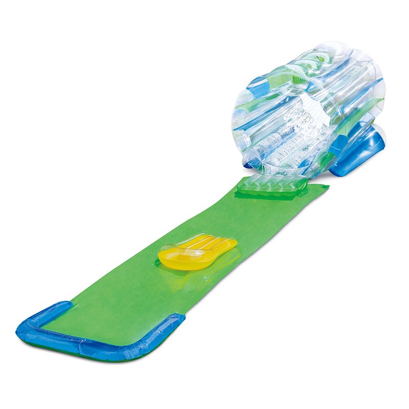 Summer Waves KD0158000156 165 x 41 x 37 Inch Outdoor Backyard Kids Splash Tunnel Water Slide Toy, Green