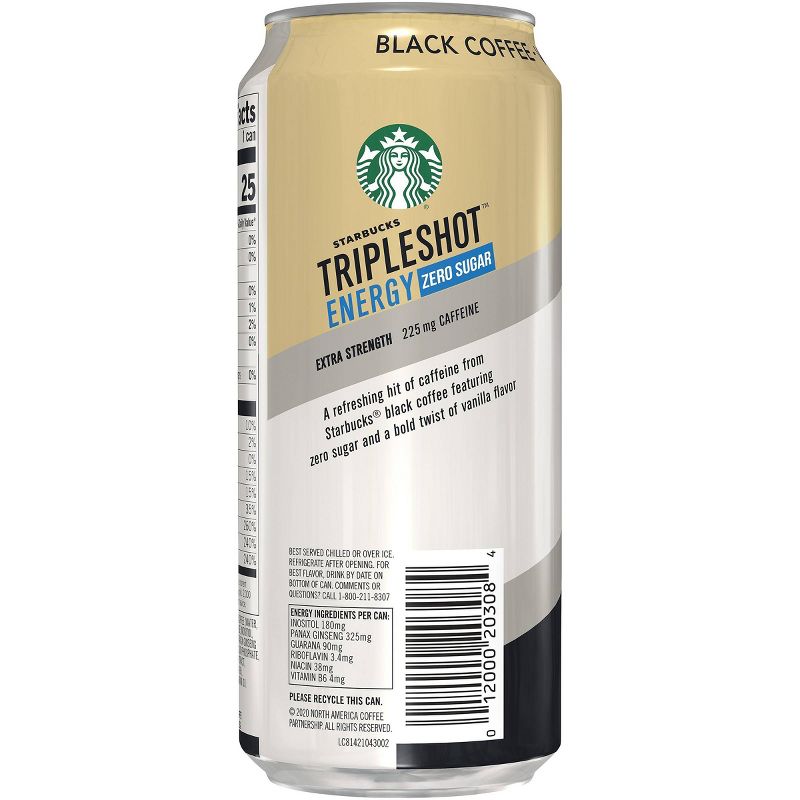 Starbucks Triple Shot Vanilla Zero Sugar  -15 fl oz Can