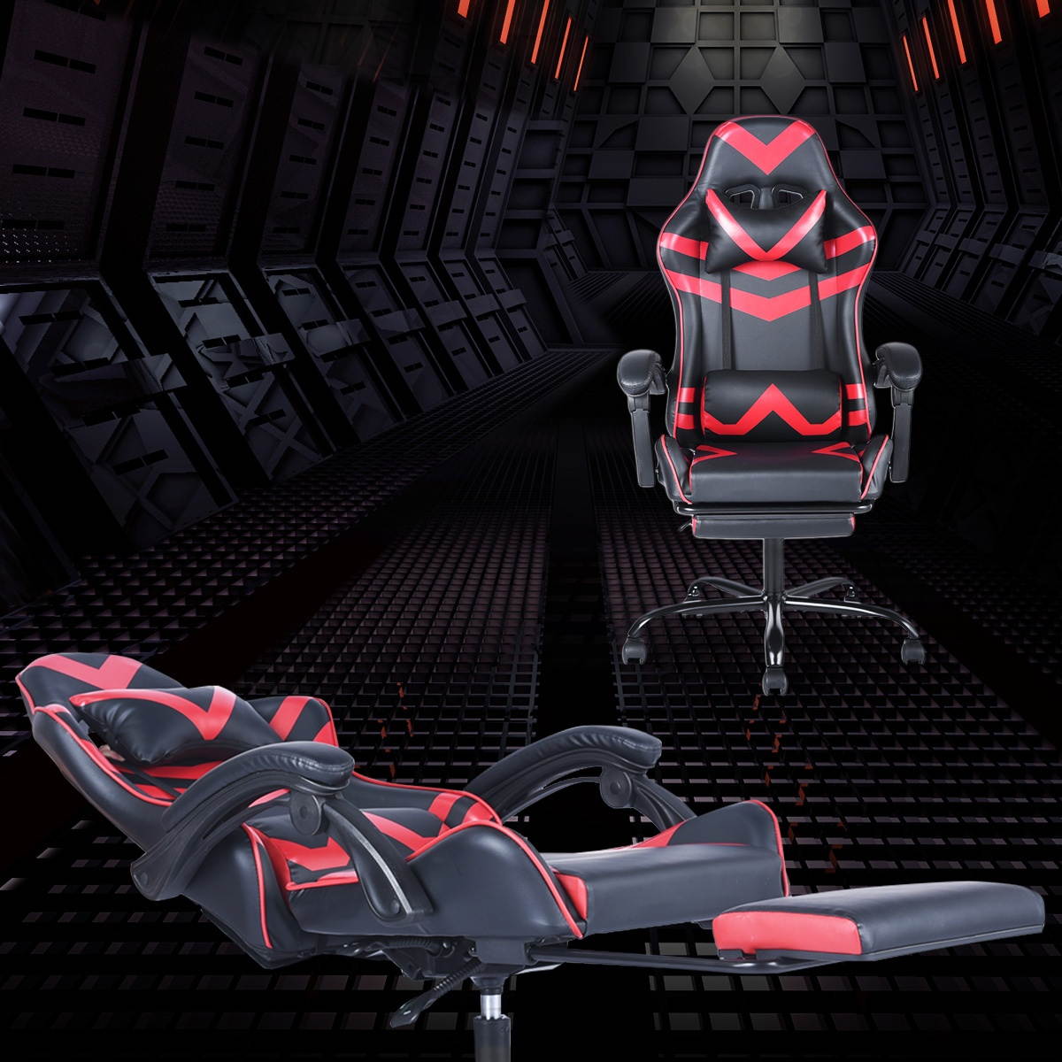 Furniture R Ergonomic High-back Racer Style Gaming Chair