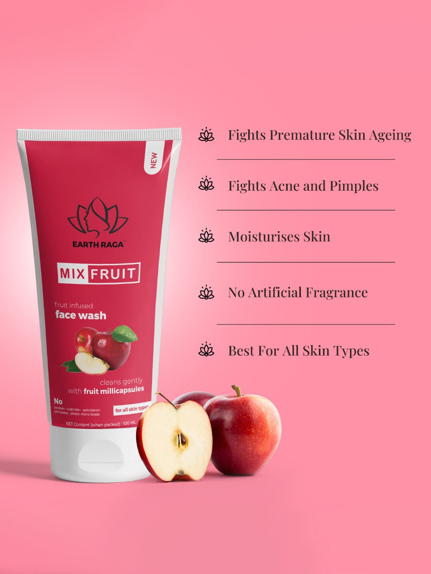 Earthraga Mix Fruit Face Wash - 100 ml