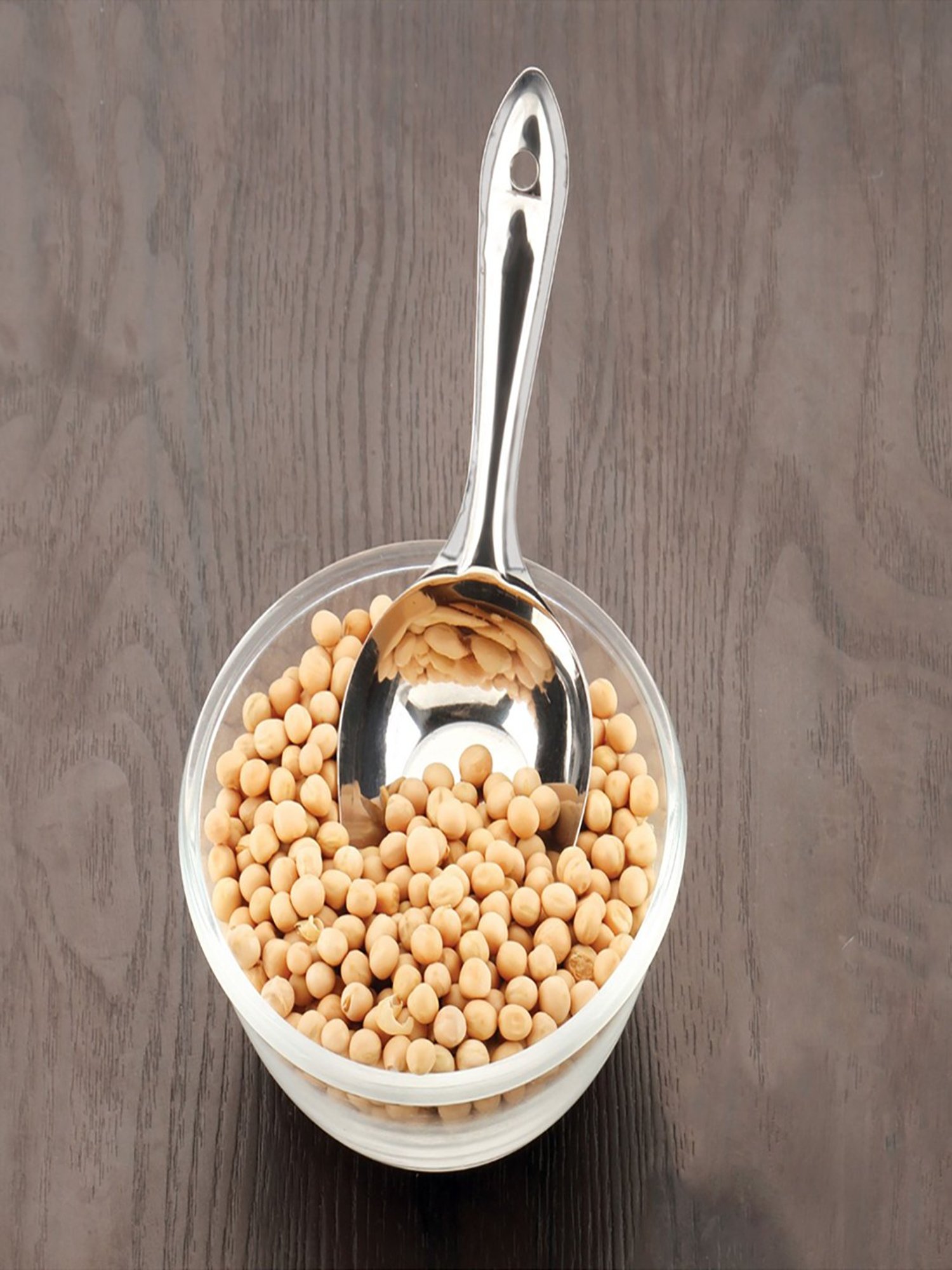 HAZEL Silver Stainless Steel Small Kitchen Scoop for Grocery