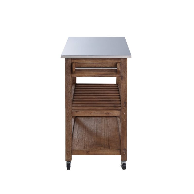 Origami Wood Top Steel Kitchen Organizer 3 Mesh Basket Sliding Drawer (2 Pack)