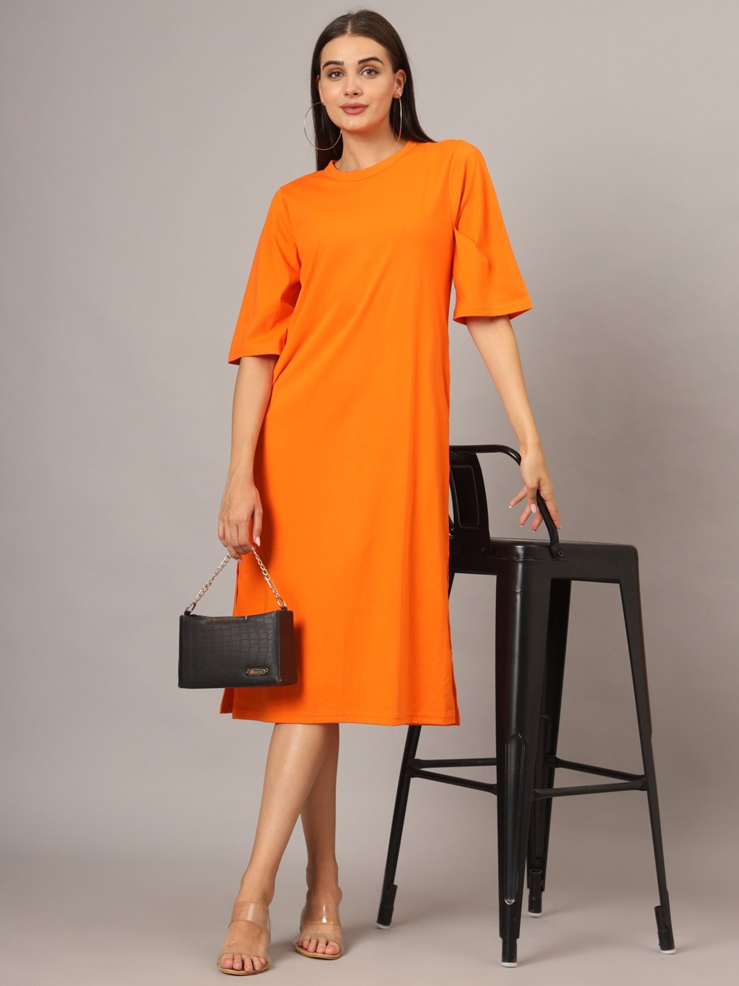 BRINNS Orange Midi Dress