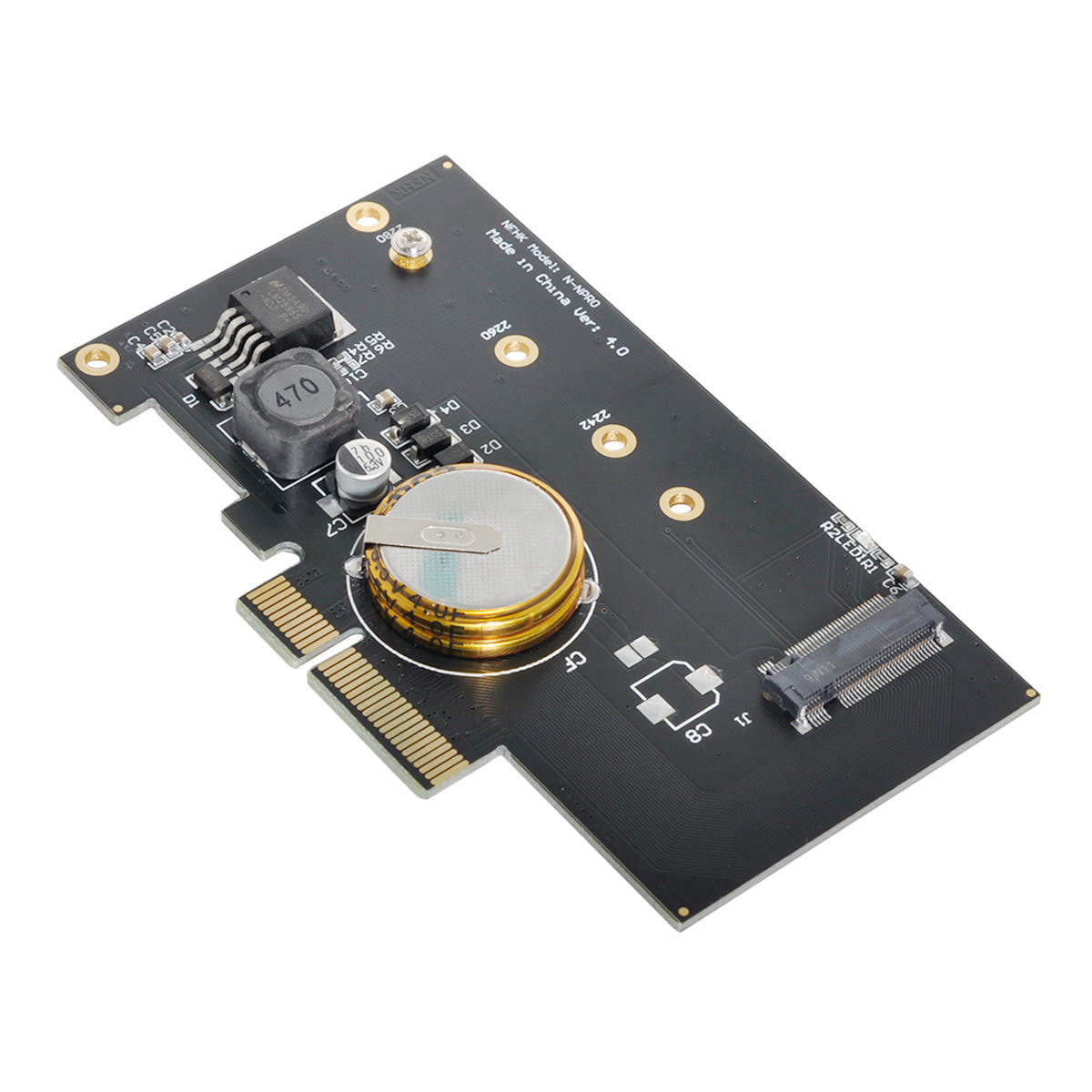 PCI-E 3.0 x4 to M.2 NGFF M Key SSD Nvme Card Adapter PCI Express with Power Failure Protection 4.0F Super Capacitor