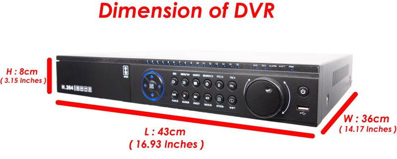 Evertech 32 Channel DVR with 8TB Hard Drive for Recording H.265 High-Definition Hybrid TVI AHD CVI Analog Home Office CCTV Security Digital Video Recorder