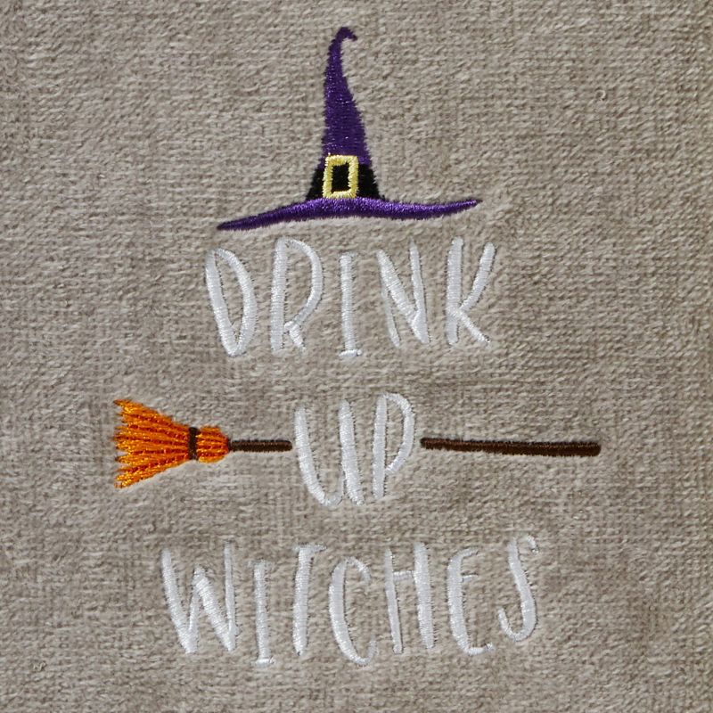 2pk Drink Up Witches Hand Towel Gray - SKL Home