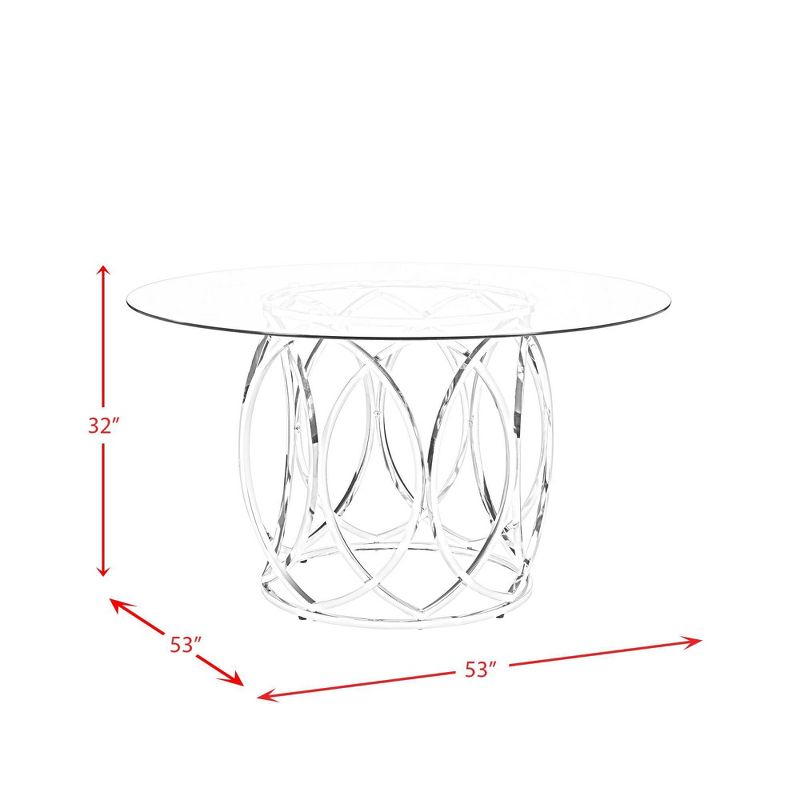 5pc Marcy Standard Height Dining Set Chrome - Picket House Furnishings