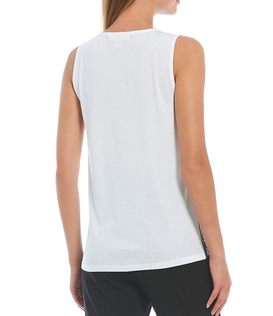 MICHAEL Michael Kors Scoop Neck Side Logo Tape Coordinating Tank