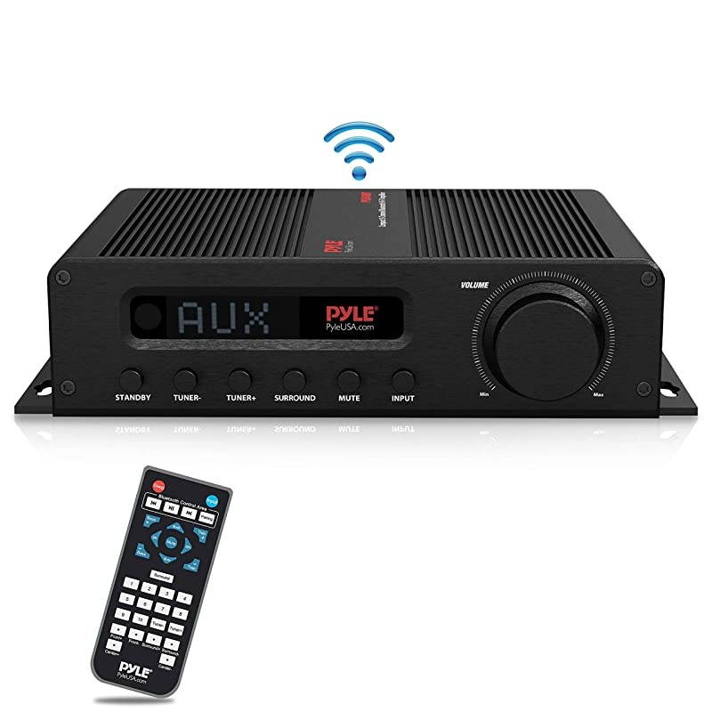Wireless Bluetooth Home Audio Amplifier 100W 5 Channel Home Theater Power Stereo Receiver Surround Sound w HDMI AUX FM Antenna Subwoofer Speaker Input 12V Adapter  PFA540BT