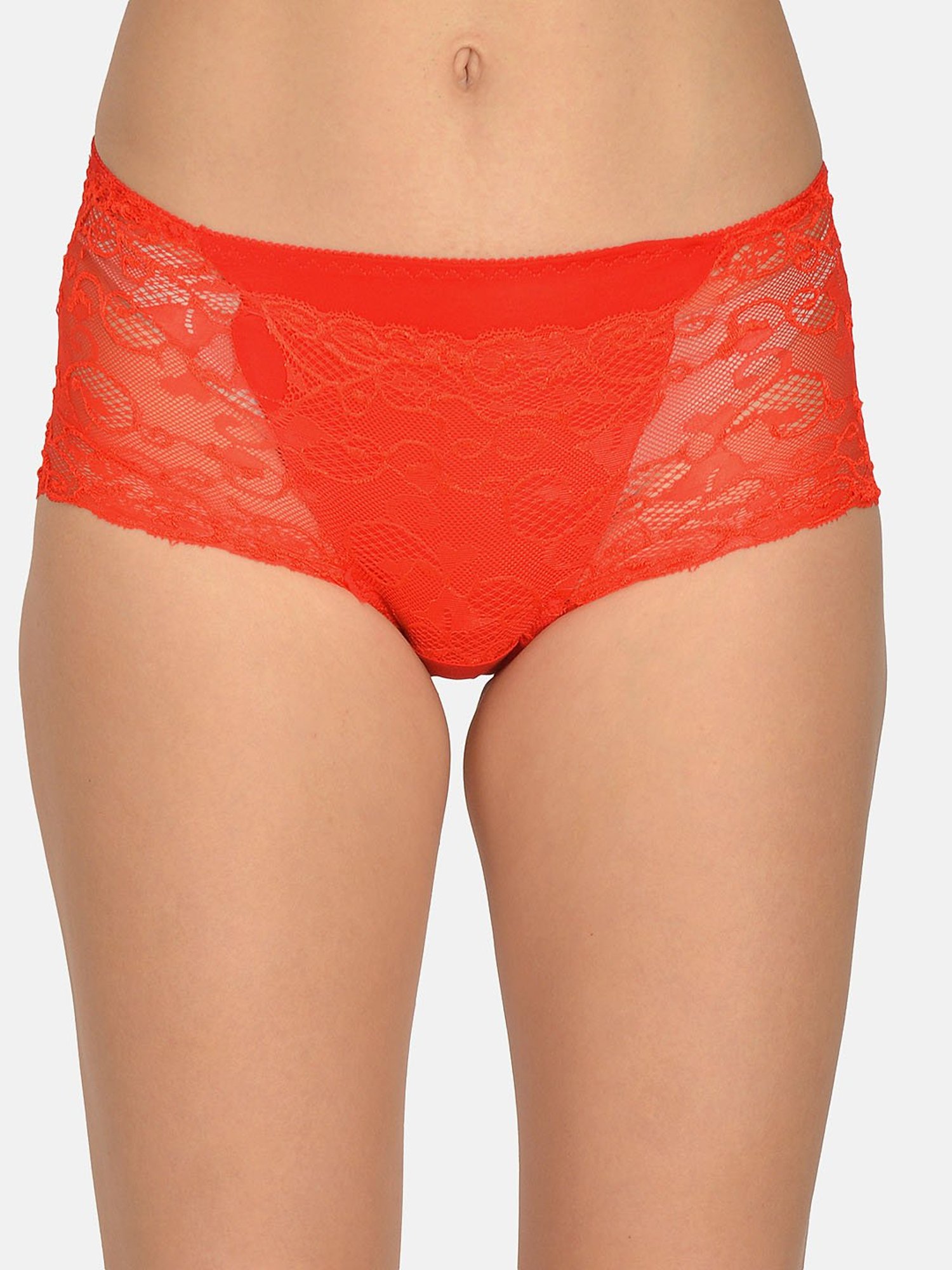 Mod & Shy Red Lace Hipster Panty