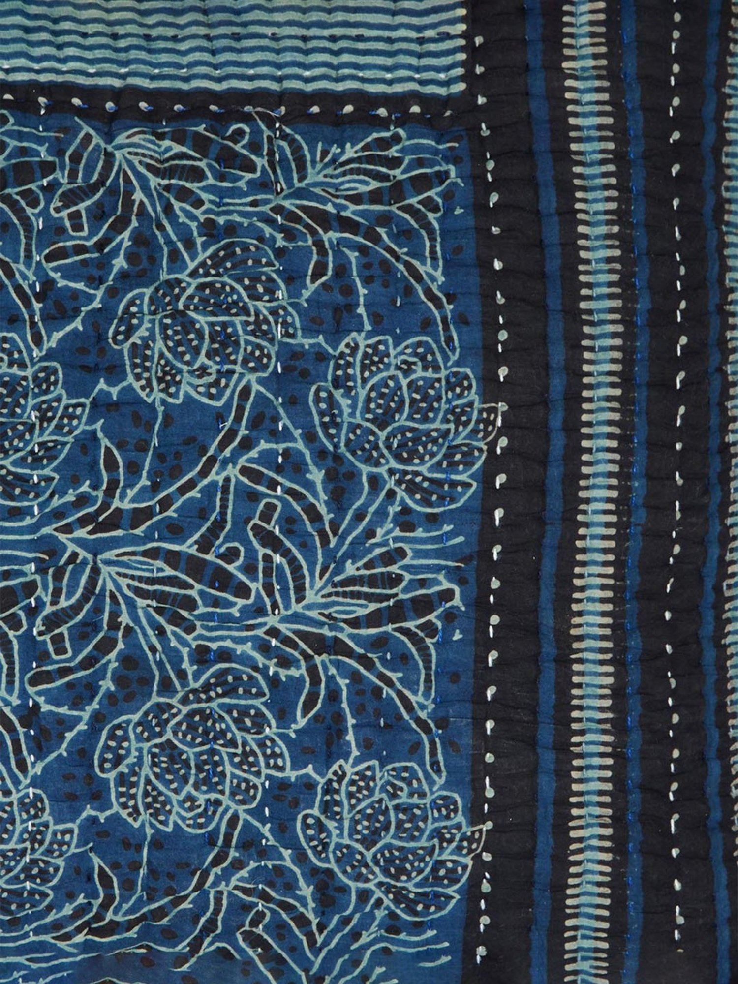 Fabindia Indigo Cotton 172 TC 65 GSM Abhinita Ajrakh Cushion Cover