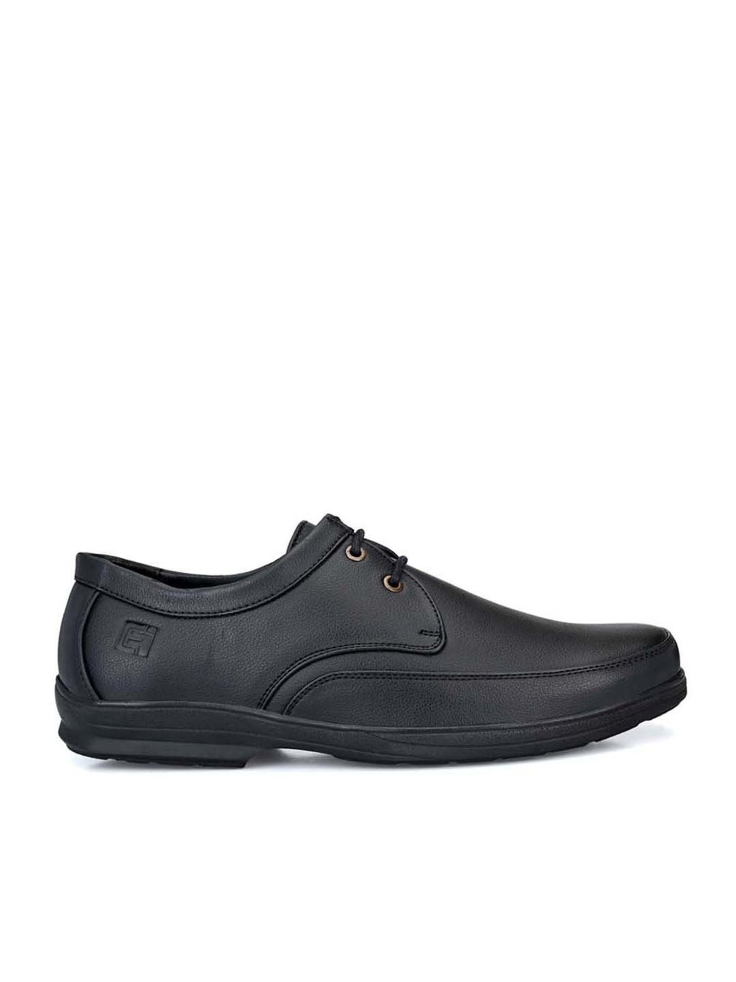 Eego Italy Men's Black Derby Shoes