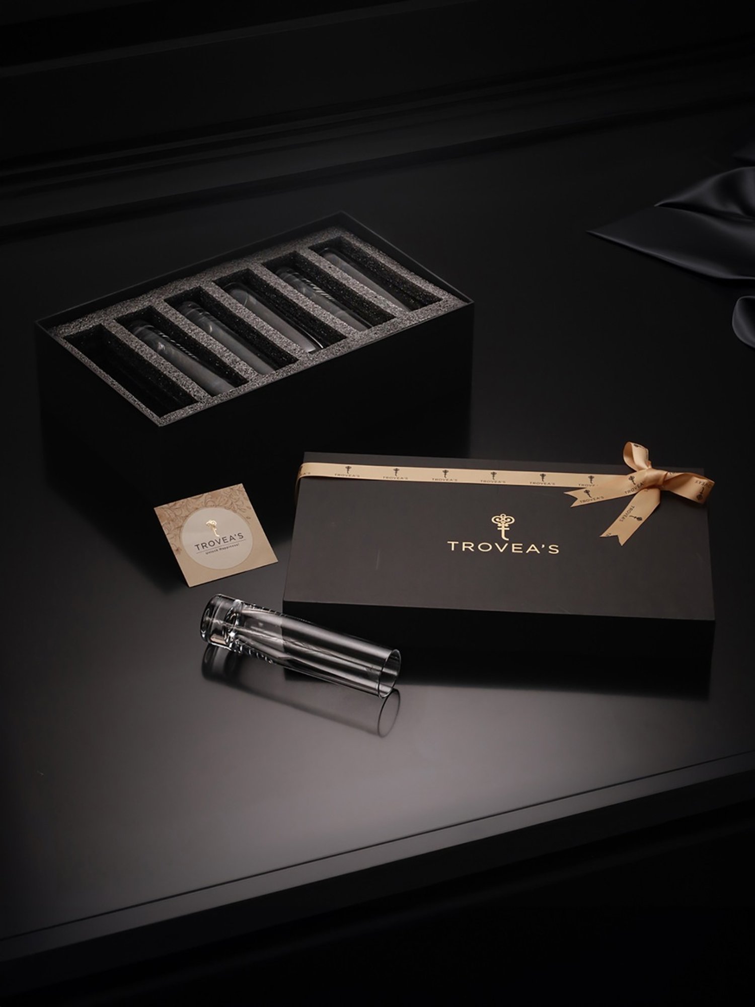 Trovea's Windsor Slim Transparent Glass Highball Glass - Set of 6