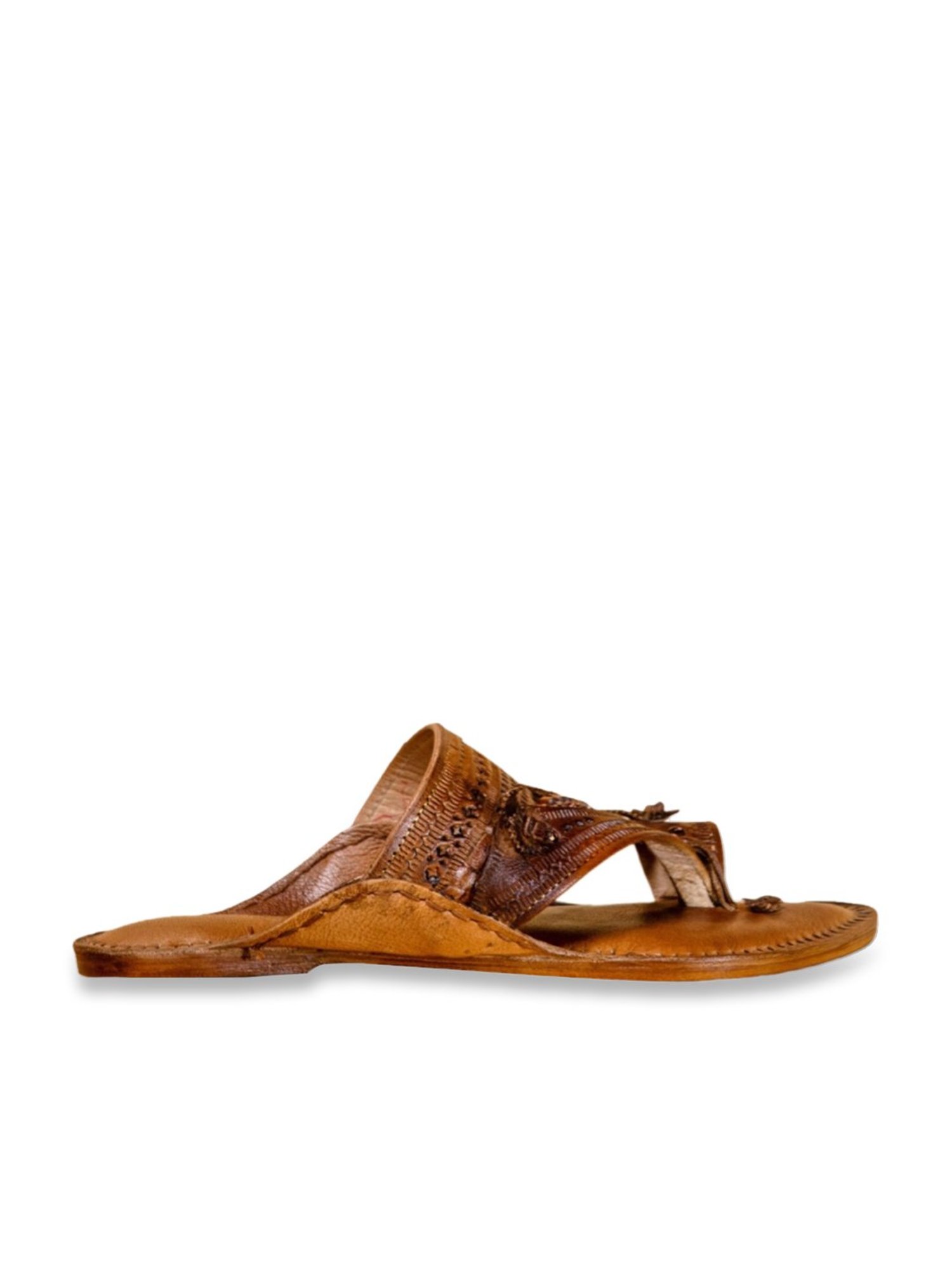 Kalapuri Men's Brown Kolhapuri Sandals