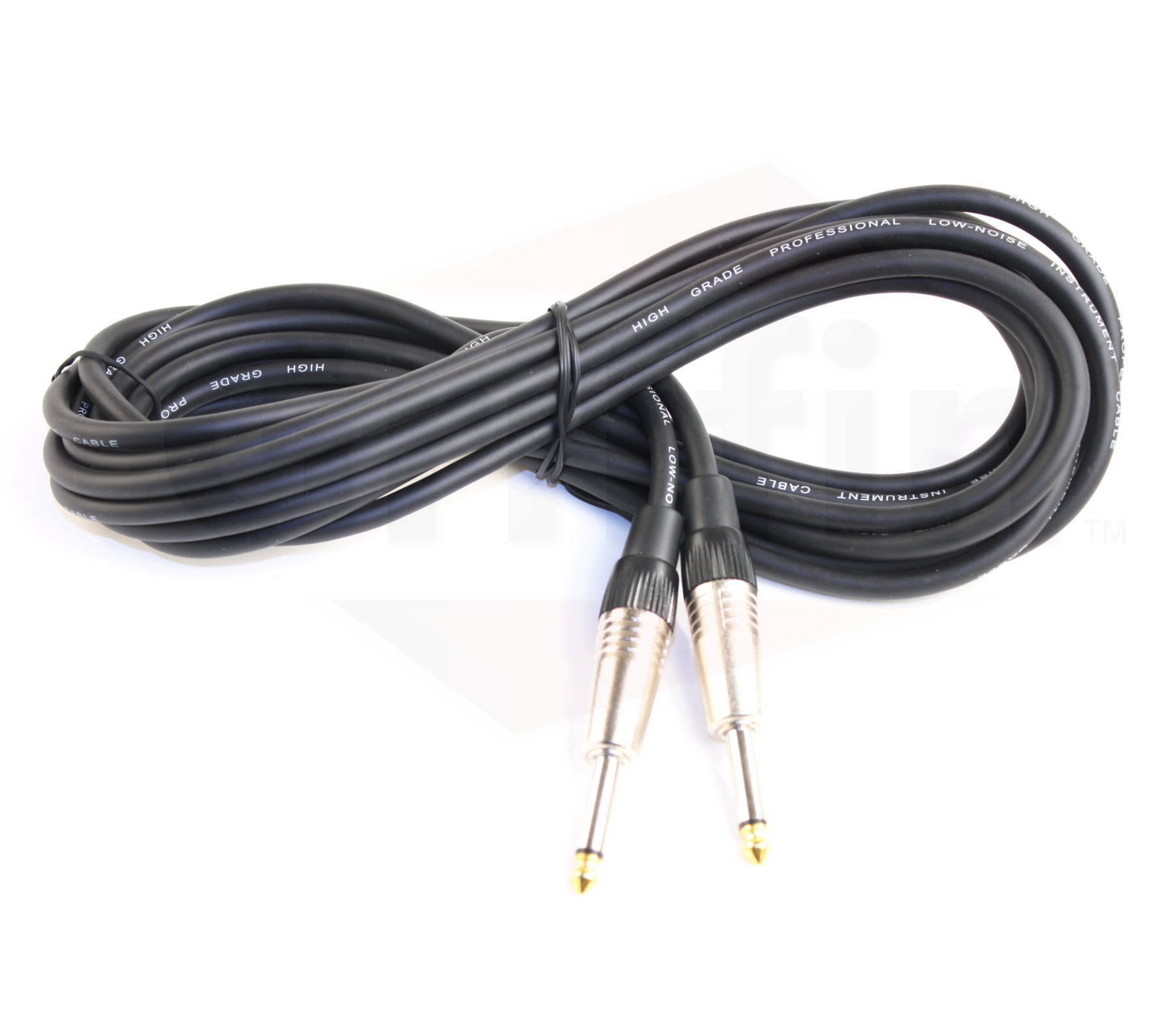 Guitar Cables (10 Pack) Instrument Cord by FAT TOAD | 20 AWG Patch Conductor for Electric Guitar, Bass, Amplifier, Speaker, Keyboard & Recording Studio | Shielded 20FT 1/4 Inch Gold Straight-End Wires