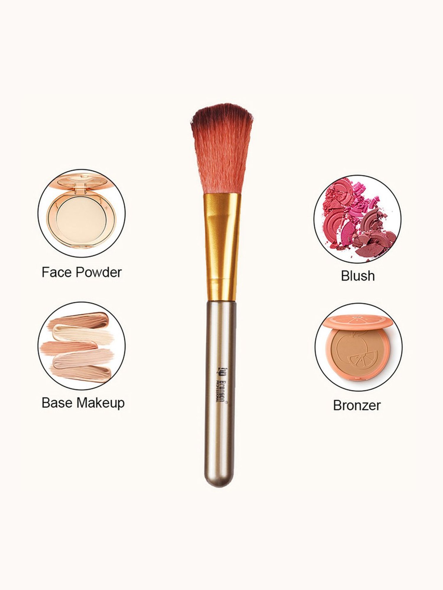 Bronson Professional Mini Face Powder Blush Brush