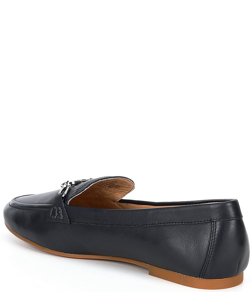 Lauren Ralph Lauren Averi Nappa Leather Embellished Oval Chain Loafers