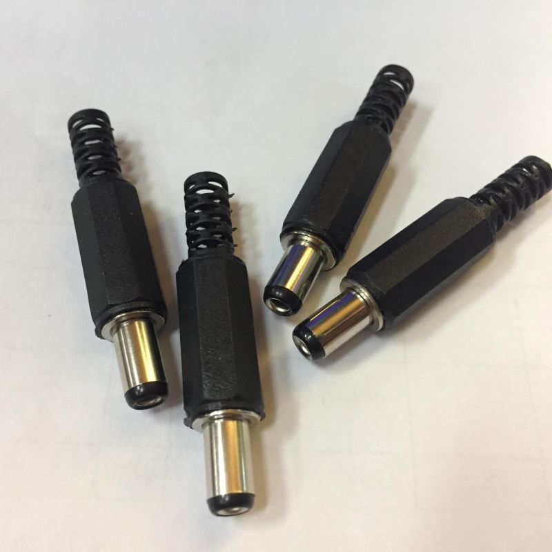 20Pcs 5.5x2.5mm Male DC In-Line Plug Socket Jack Connector Adapter Plastic Cover