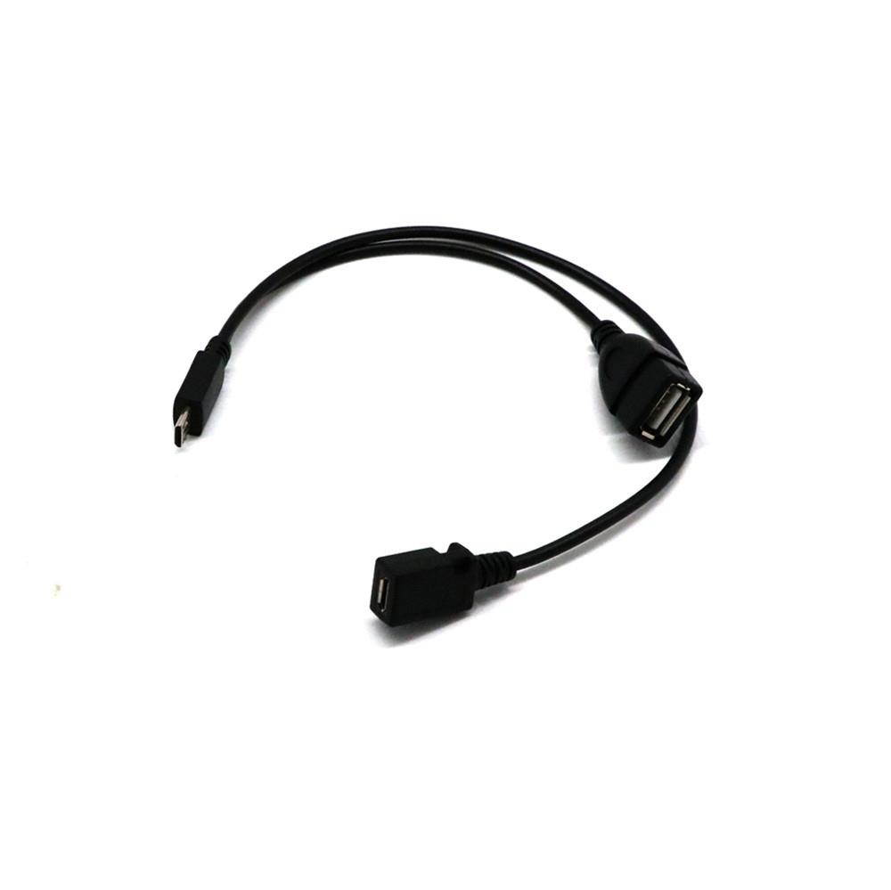 3 in1 Male to Female Micro USB to USB 2.0 Power Charging Host OTG Cable Adapter USB-draai micro draad J.8