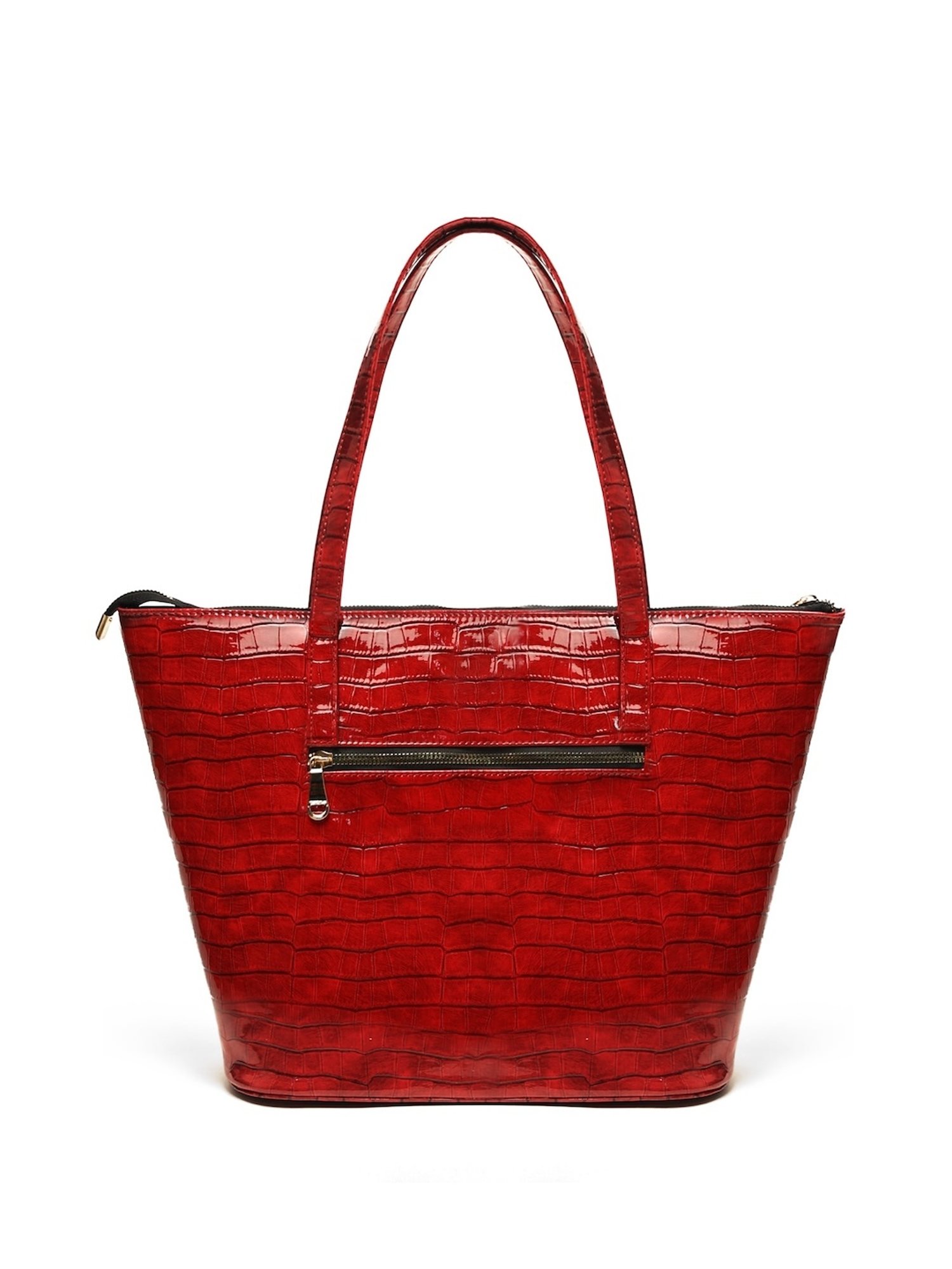Modern Myth Epic Red Textured Large Tote Bag