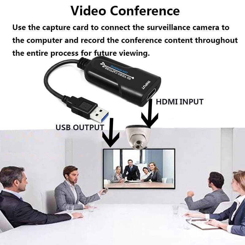 Mini Video Capture Card USB 2.0 to HDMI Video Grabber Record Box for PS4 Game DVD Camcorder HD Camera Live Streaming New