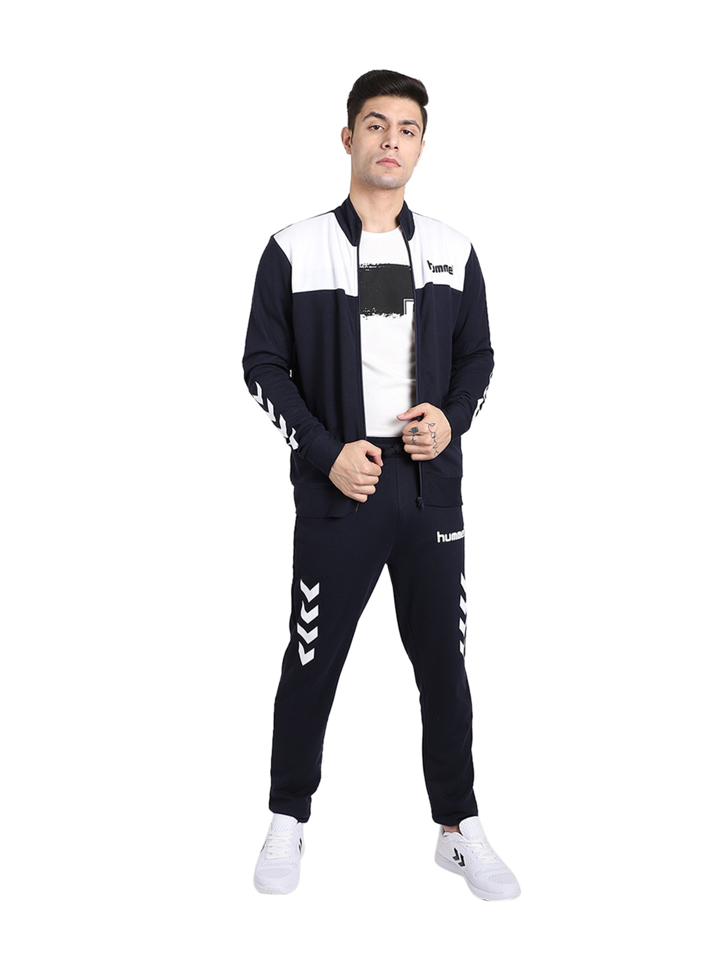 Hummel Navy Cotton Track Pants