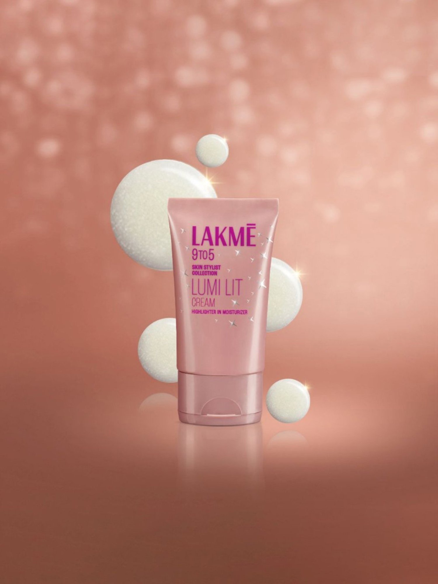 Lakme 9 To 5 Lumi Lit Cream Highlighter In Moisturizer Golden Glaze - 60 gm
