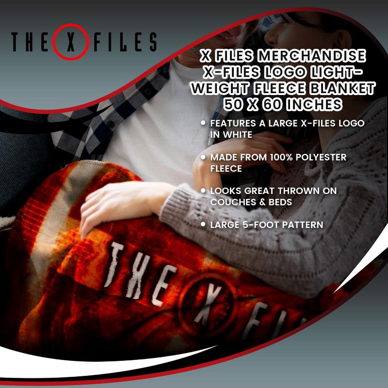 Se7en20 X-Files Logo 50" x 60" Lightweight Fleece Blanket