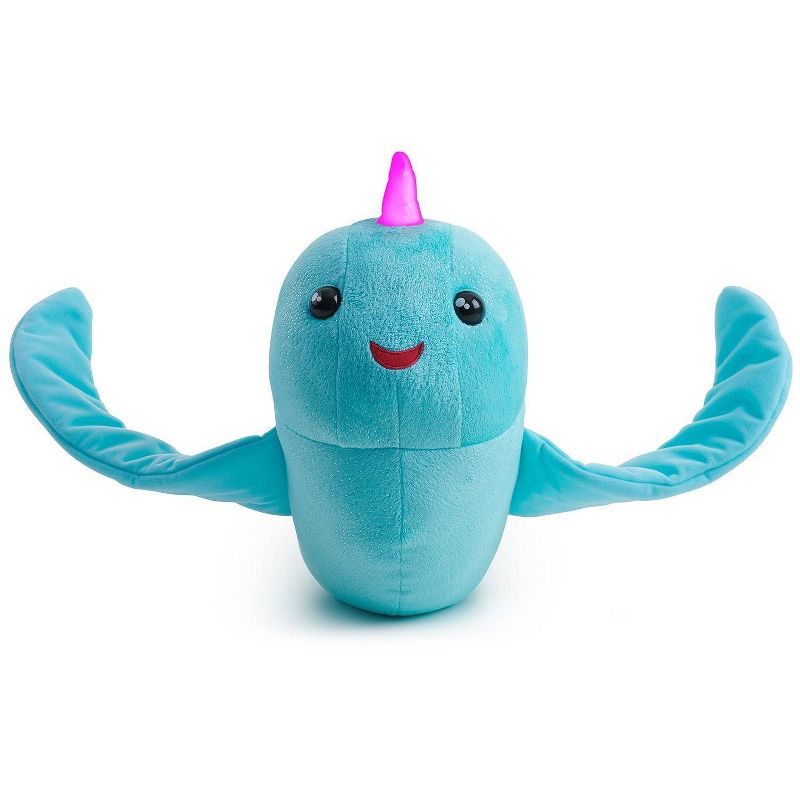 Fingerlings HUGS - Nikki (Blue Glitter) - Interactive Plush Narwhal - By WowWee