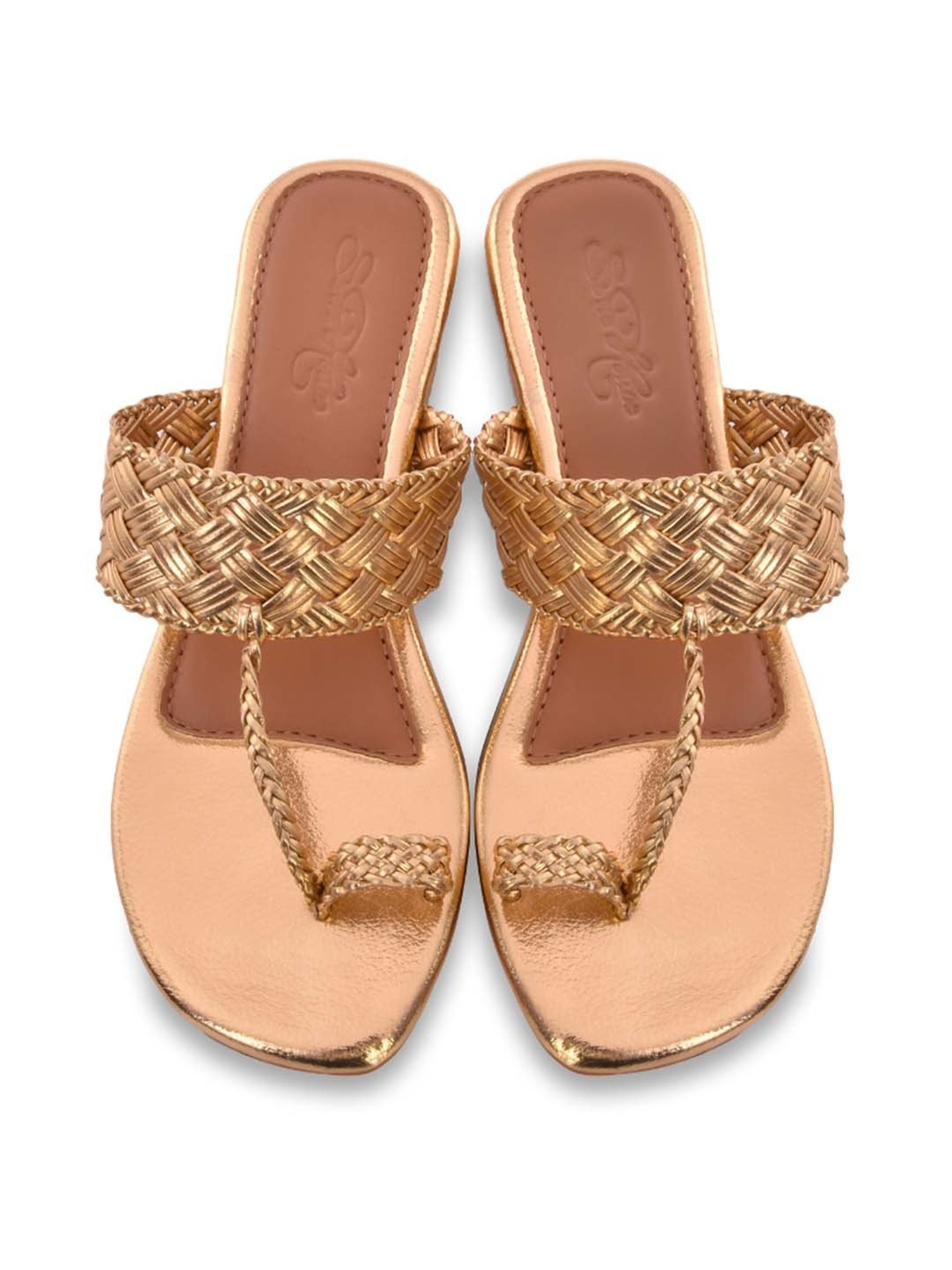 Sole House Women's Gold Toe Ring Sandals